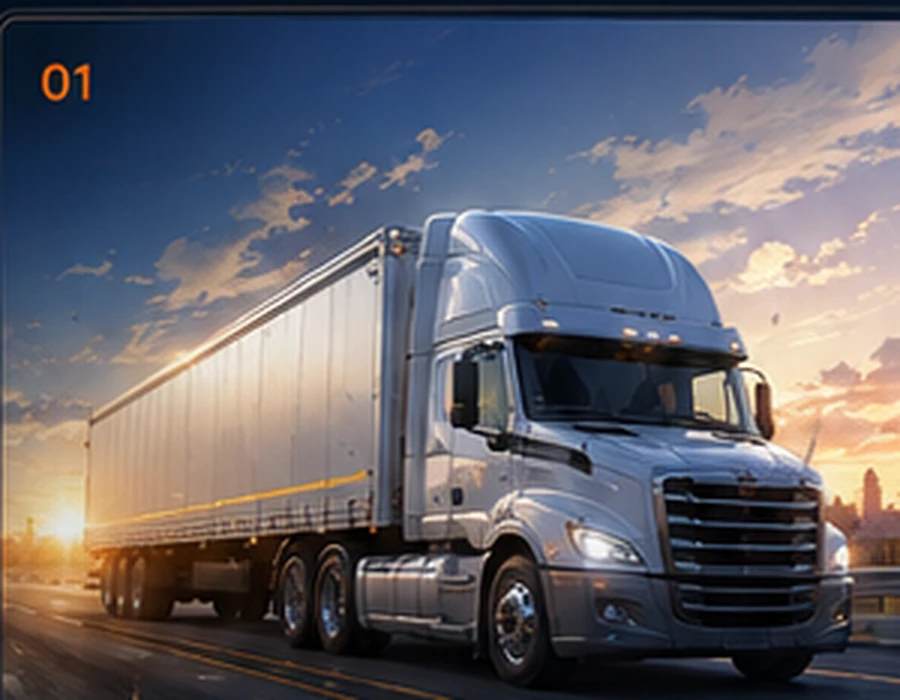 Dry van semi-truck and enclosed trailer