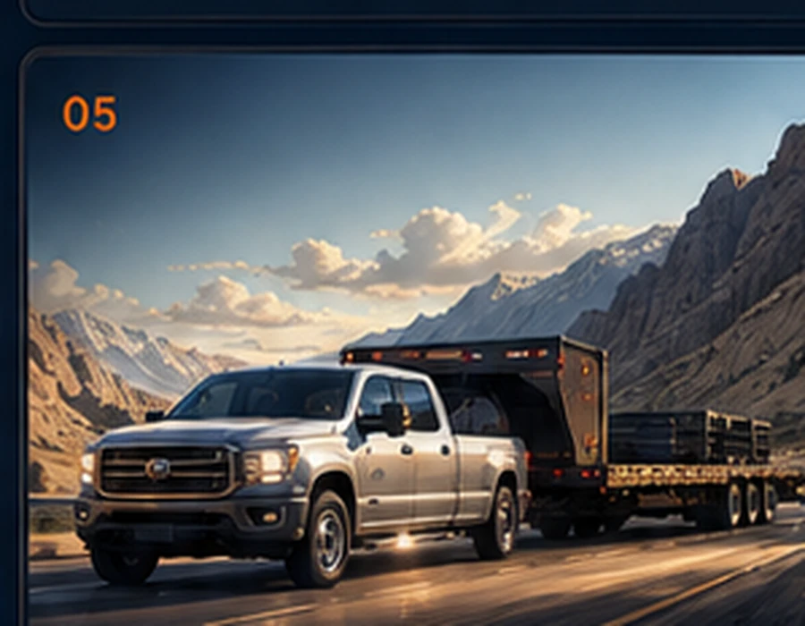 Hotshot pickup truck with gooseneck trailer